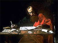 Apostle Paul Writing His Epistles