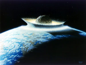 Asteroid impact with Earth