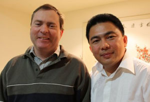 Dr Catchpoole with the Brisbane pastor of his Indonesian-language church, Jerry Sanger