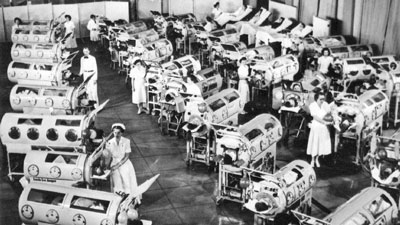 Polio-iron-lung-ward