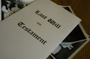 pic of a last will and testament document cover