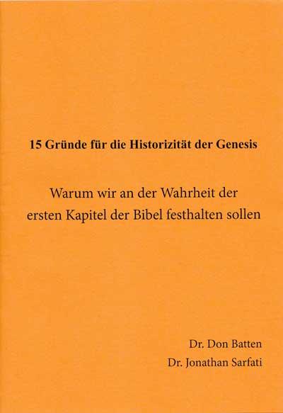 15 Gründe für die Historizität der Genesis (15 Reasons to Take Genesis as History, German)