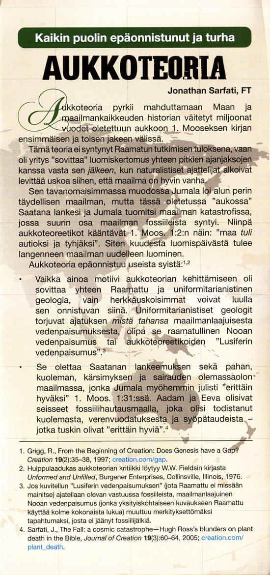 Aukkoteoria (The gap theory, Finnish)