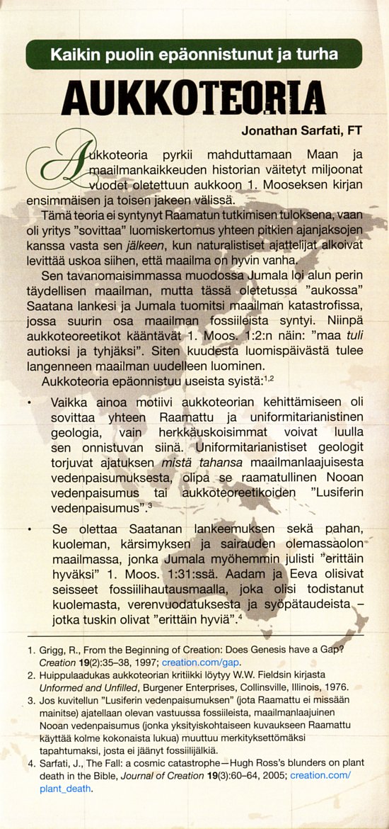 Aukkoteoria (The gap theory, Finnish)